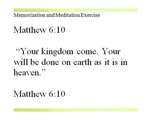 Matthew 6-10